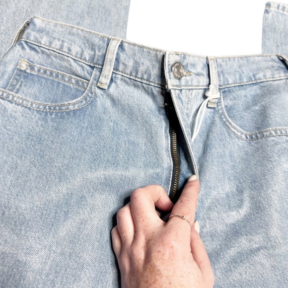 New with Tag Frame Le High 'N' Tight Poolside Straight Shinny Women's Denim Jean - Picture 7 of 16